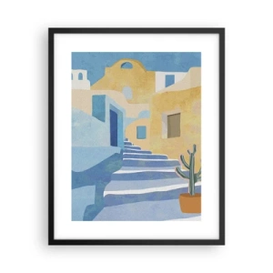 Poster in cornice nera - Un giorno in una città araba - 40x50 cm