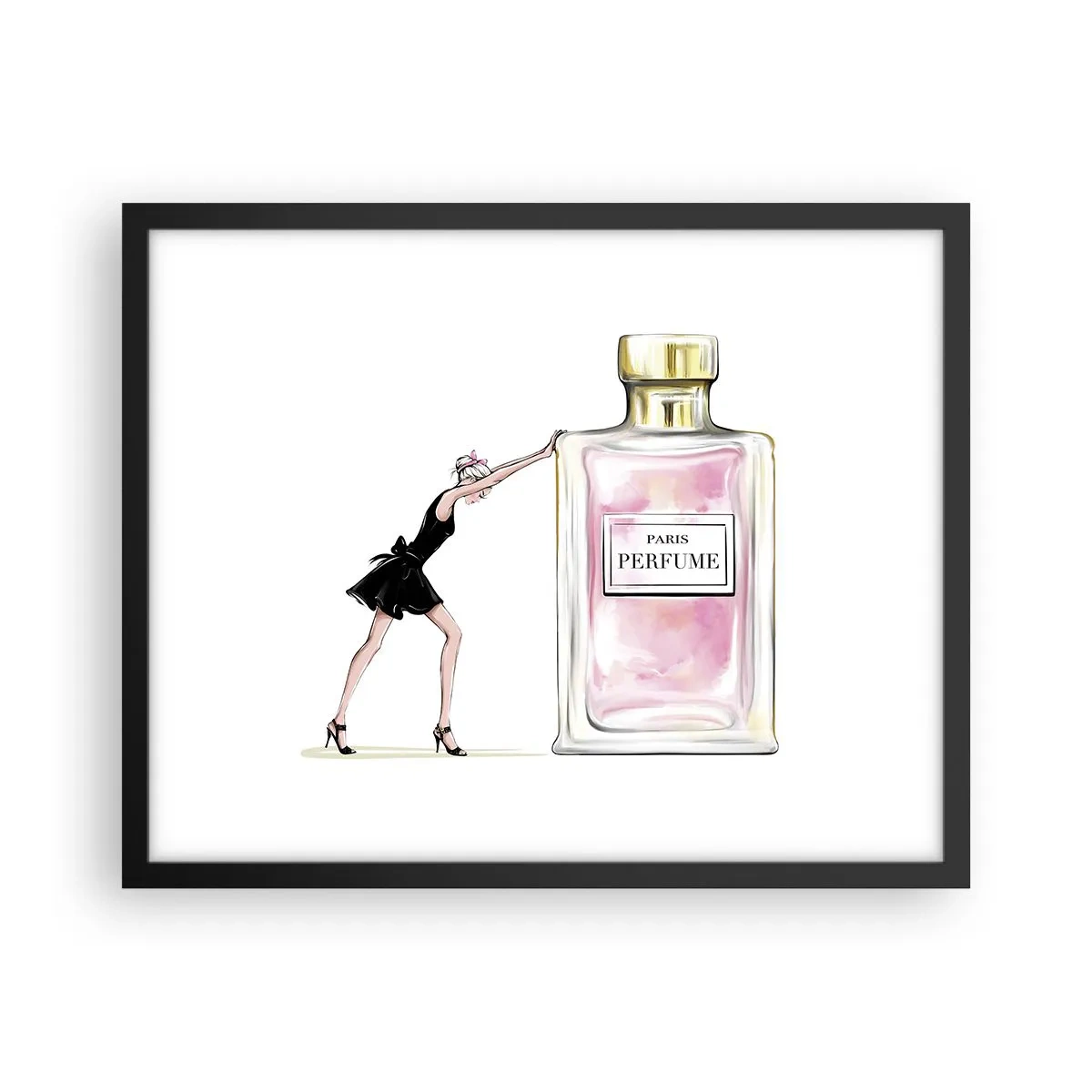 Poster in cornice nera - L'essenza della femminilità - 50x40 cm