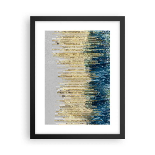 Poster in cornice nera - Confine dorato - 30x40 cm