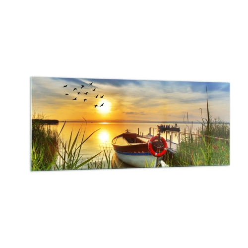 Quadro su vetro - I cormorano volano già via - 100x40 cm