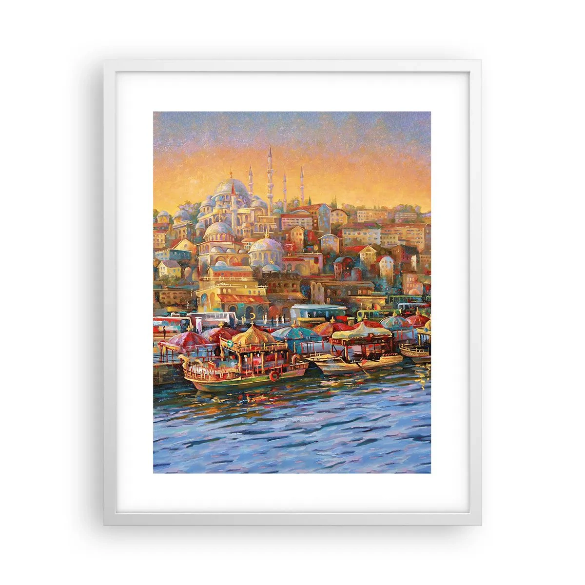 Poster in cornice bianca - Racconto da Istanbul - 40x50 cm