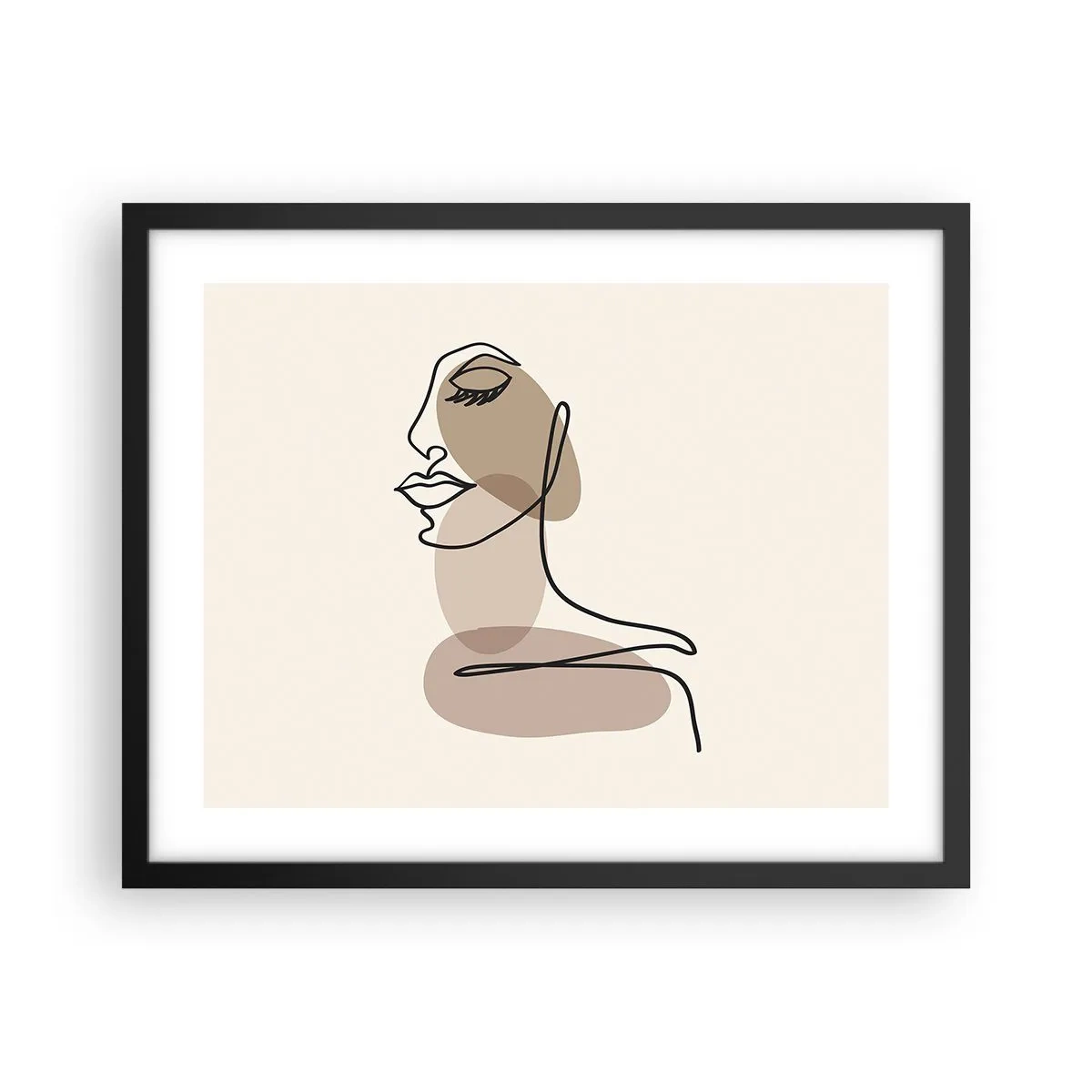 Poster in cornice nera - La linea sicura della bellezza - 50x40 cm
