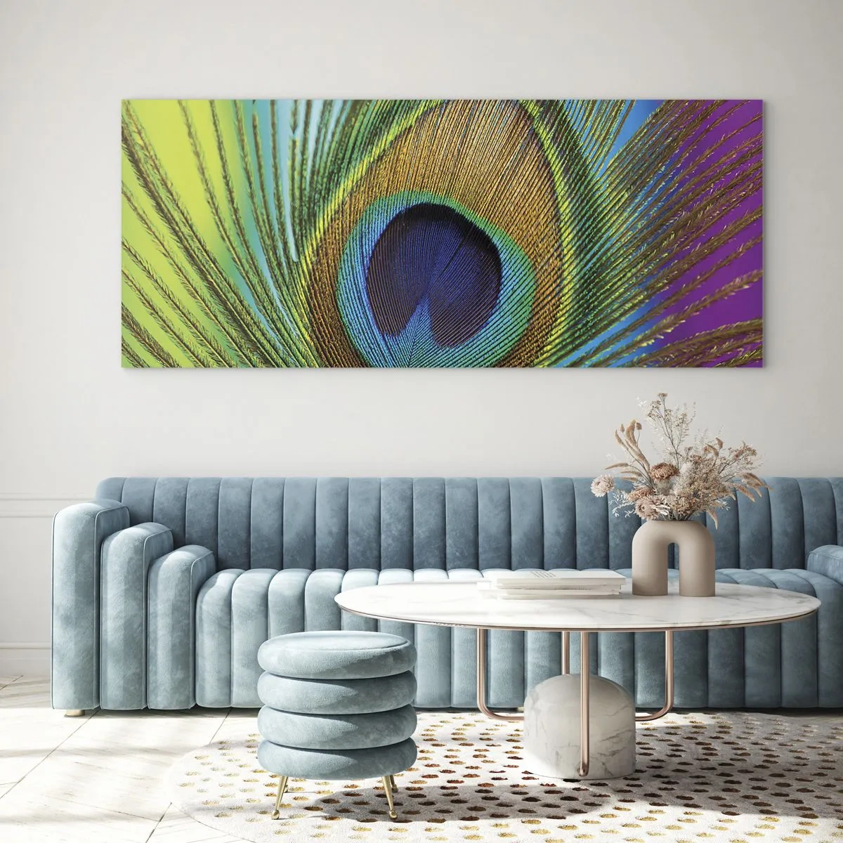 Quadro su vetro - Occhio nell'occhio - 100x40 cm
