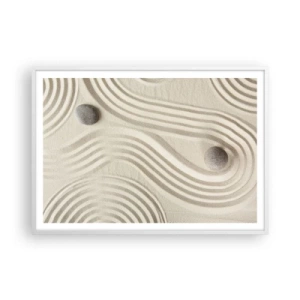 Poster in cornice bianca - Il tocco del calore - 100x70 cm