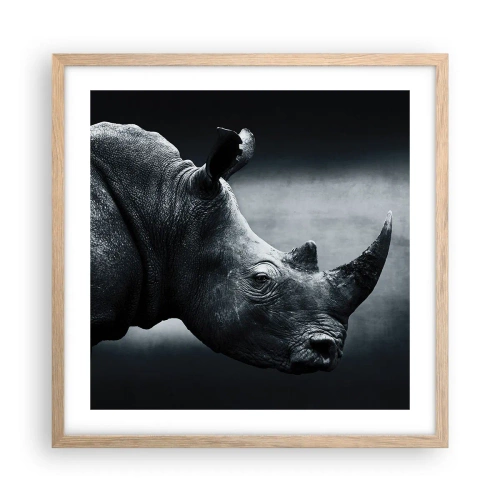 Poster in cornice rovere chiaro - Profilo destro - 50x50 cm