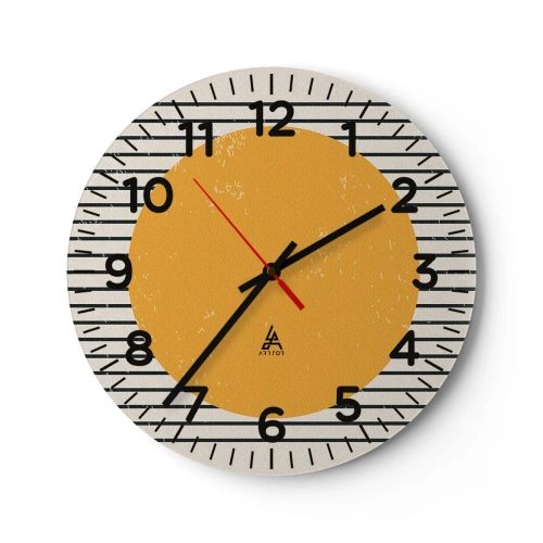 Orologio da parete - Orologio in Vetro - La forza della semplicità - 40x40 cm