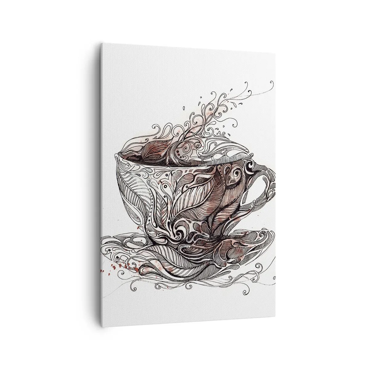 Quadro su tela - Stampe su Tela - Tazza da caffè decorativa con motivo artistico - 70x100cm - Il tè fa bene a tutto - Decorazione murale moderna per soggiorno e camera da letto ARTTOR