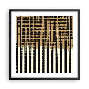 Poster in cornice nera - Astrazione architettonica - 50x50 cm