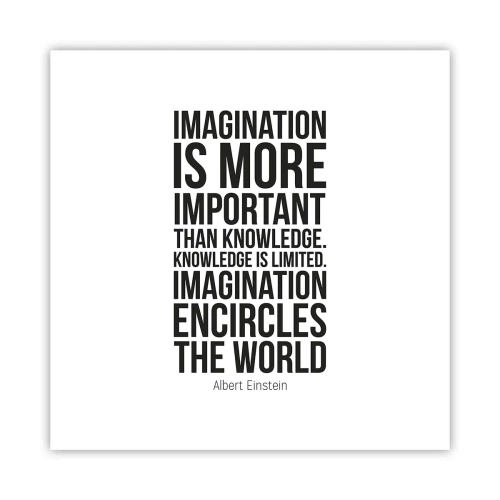Poster - Einstein sul potere dell'immaginazione - 40x40 cm