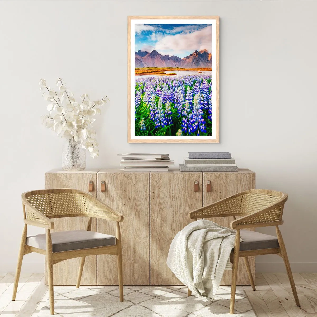 Poster in cornice rovere chiaro - Forza e asprezza accanto alla mitezza - 30x40 cm