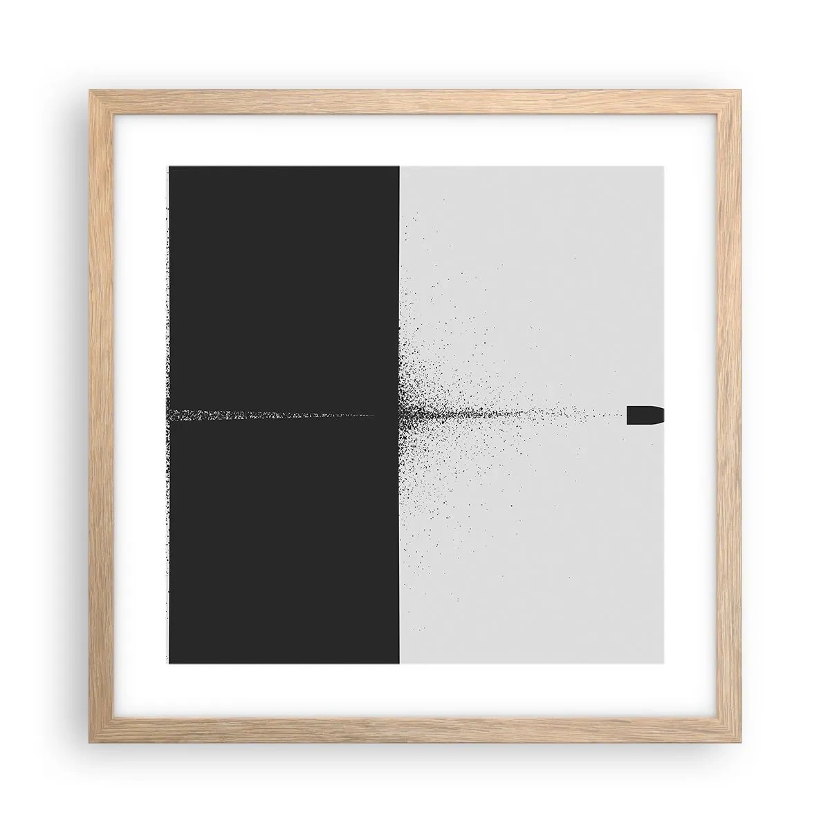 Poster in cornice rovere chiaro - Dritto allo scopo - 40x40 cm