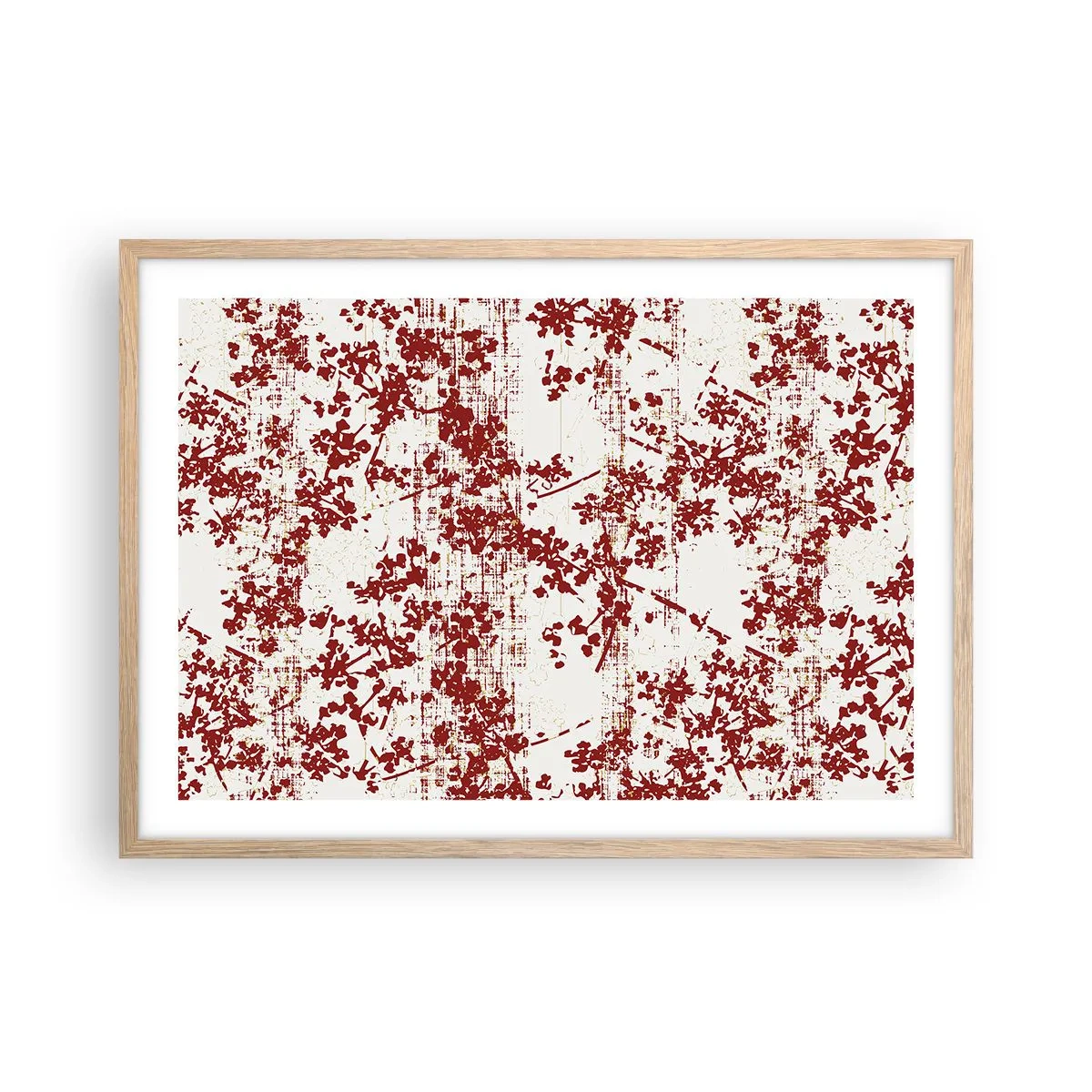 Poster in cornice rovere chiaro - Come l'antico percalle - 70x50 cm