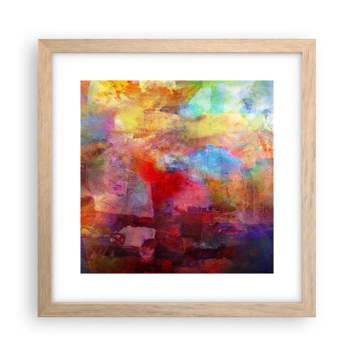 Poster in cornice rovere chiaro - Guardando dentro all'arcobaleno - 30x30 cm