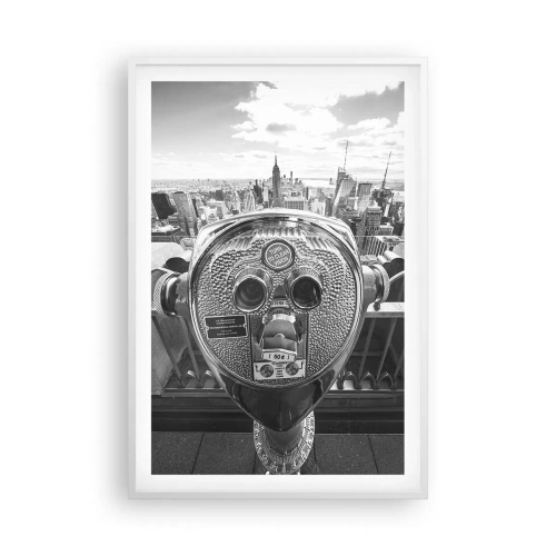 Poster in cornice bianca - Il centro del mondo - 61x91 cm