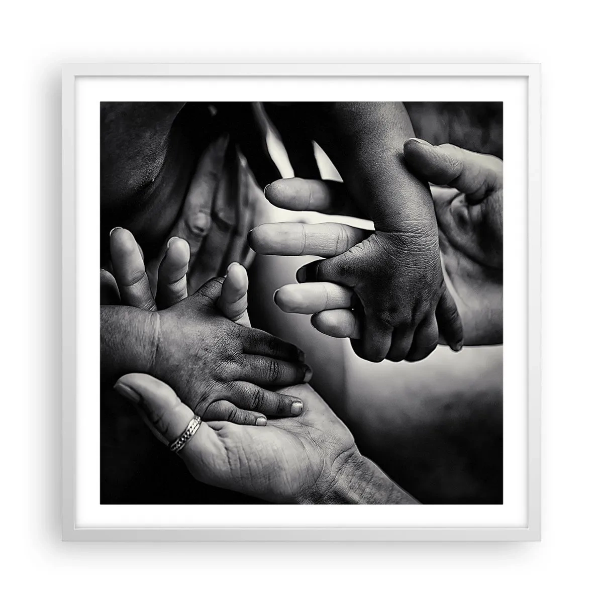 Poster in cornice bianca - Umanità - 60x60 cm