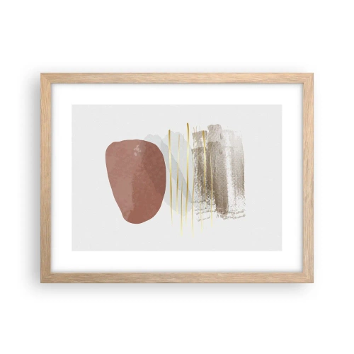 Poster in cornice rovere chiaro - Colonnato astratto - 40x30 cm
