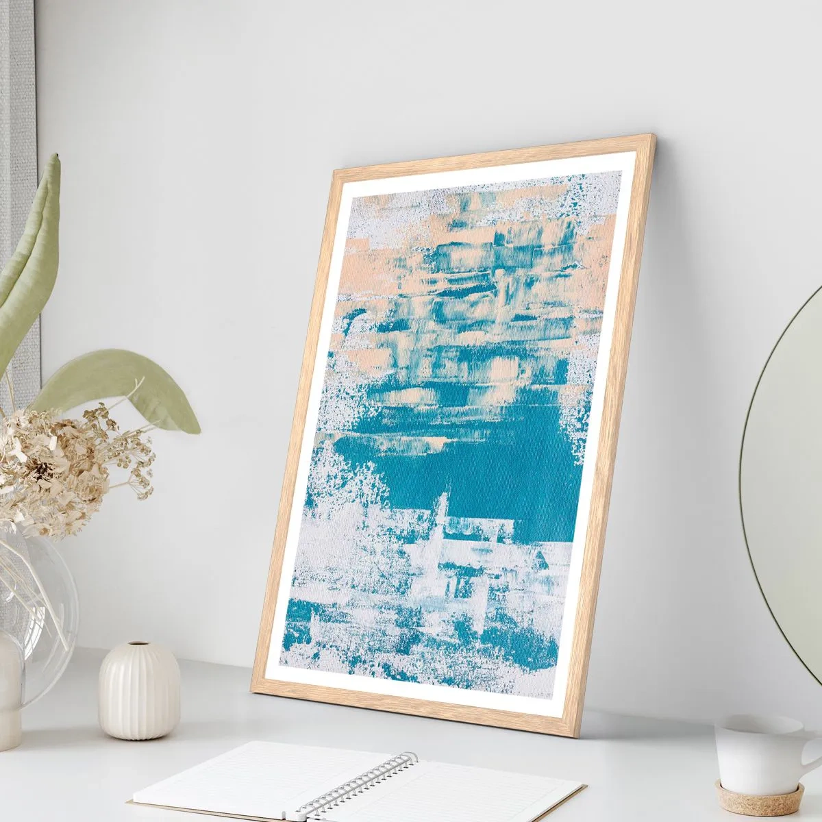 Poster in cornice rovere chiaro - Attraverso il ghiaccio - 30x40 cm