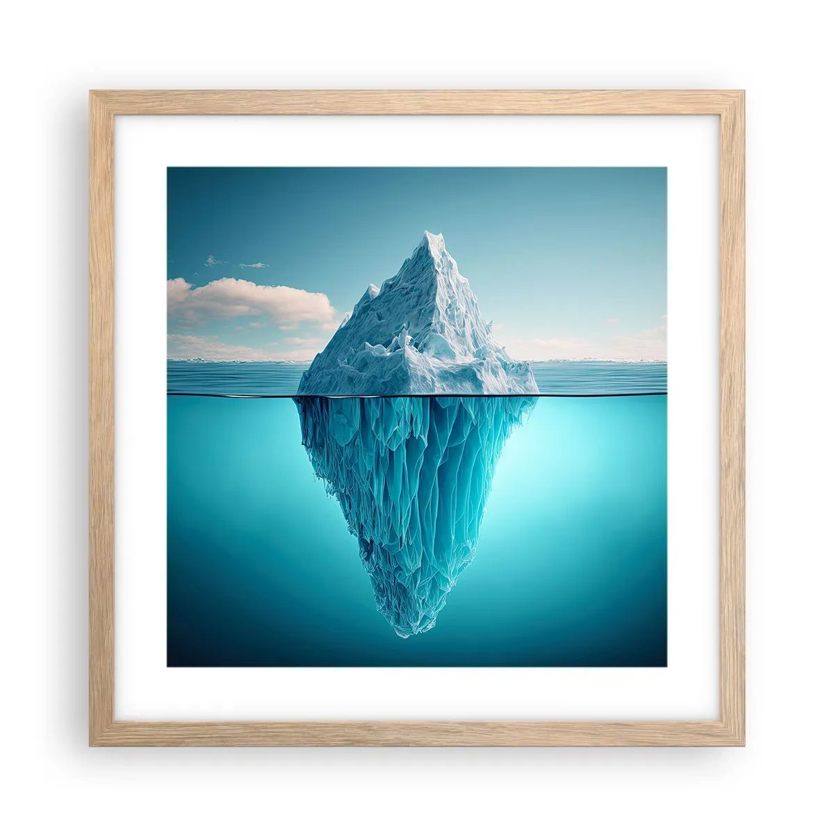 Poster in cornice rovere chiaro - Il re del ghiaccio - 40x40 cm