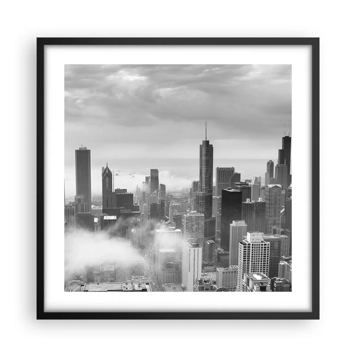 Poster in cornice nera - Paesaggio americano - 50x50 cm