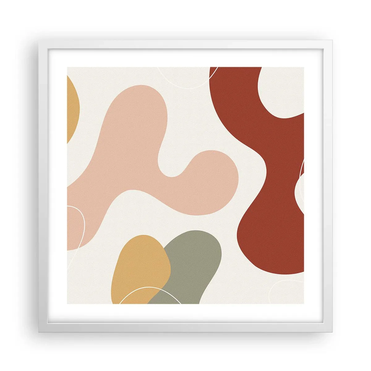 Poster in cornice bianca - Ghirigori - 50x50 cm