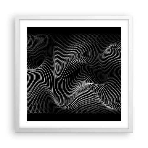 Poster in cornice bianca - La danza della luce nello spazio - 50x50 cm