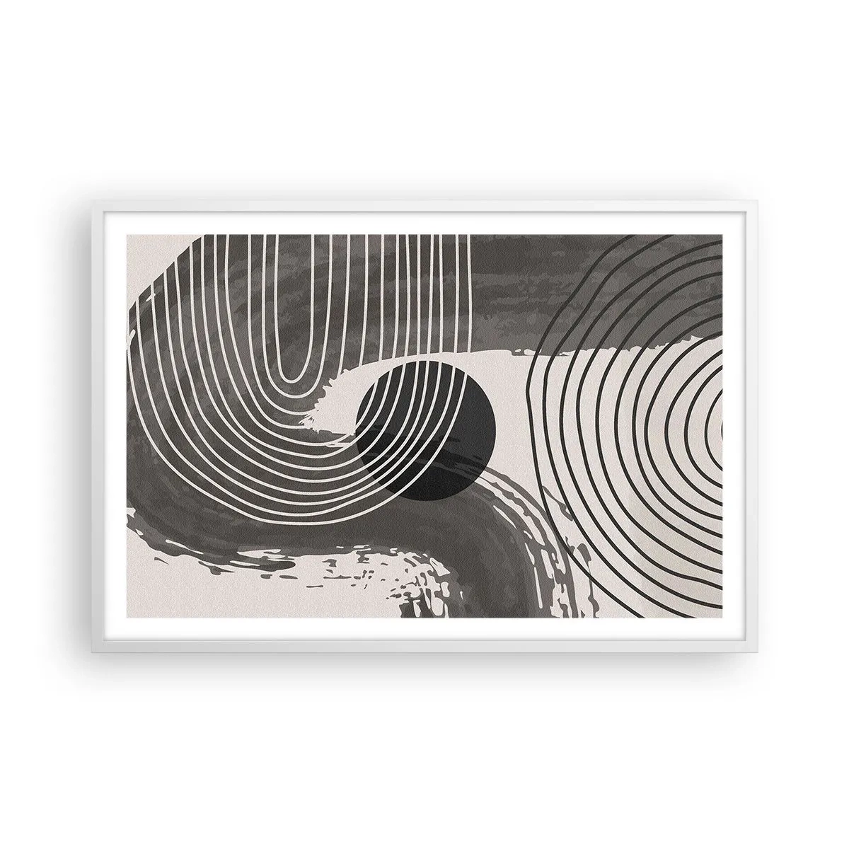 Poster in cornice bianca - L'ovale vittorioso - 91x61 cm