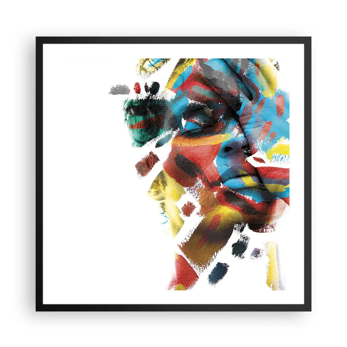 Poster in cornice nera - Personalità colorata - 60x60 cm
