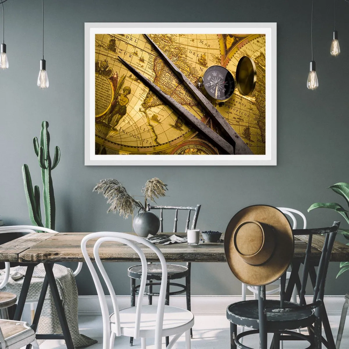 Poster in cornice bianca - Dove sono questi tesori? - 91x61 cm