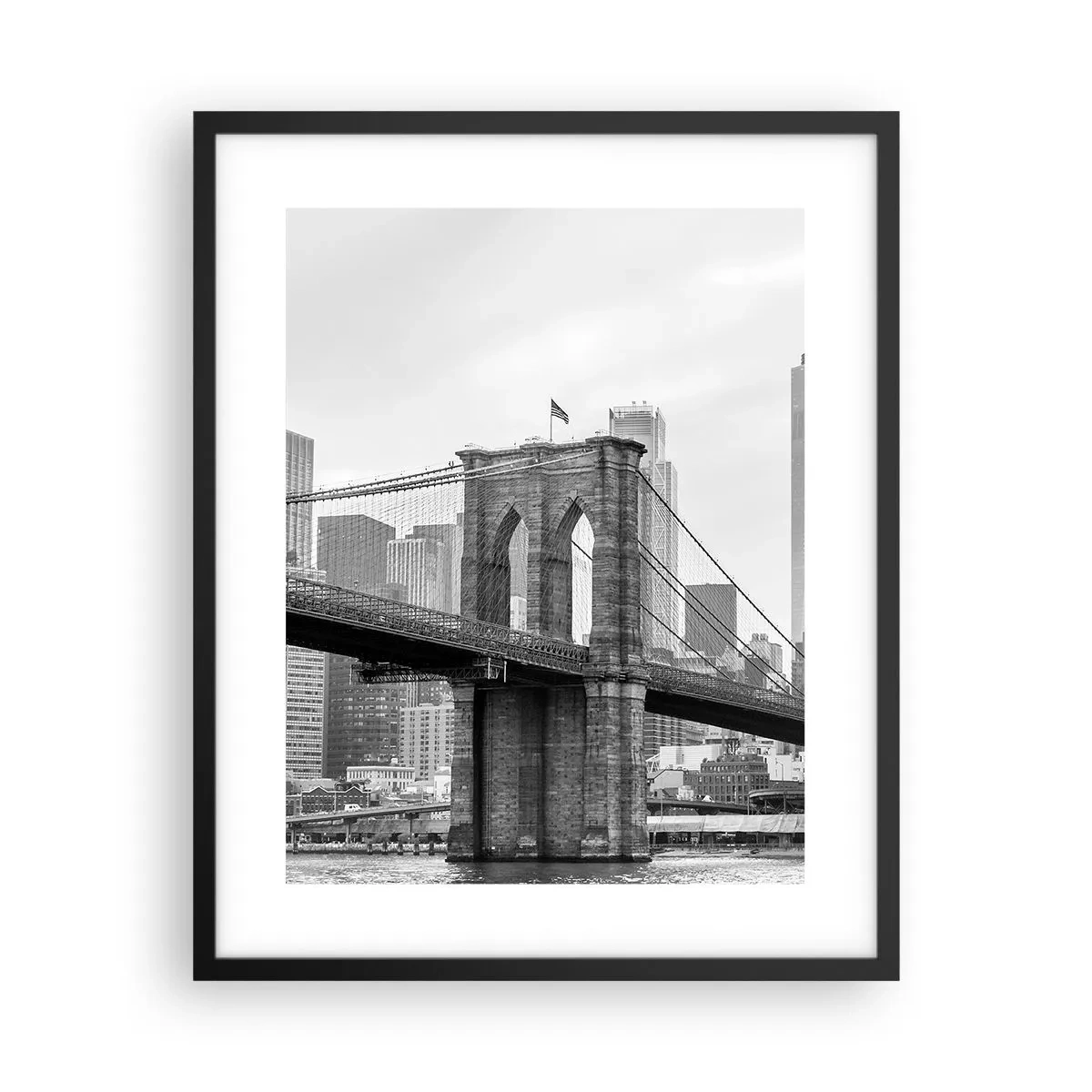 Poster in cornice nera - Atmosfera di New York - 40x50 cm