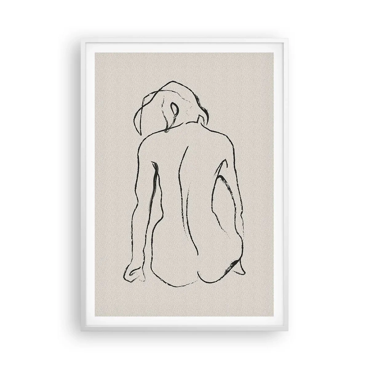 Poster in cornice bianca - Nudo di ragazza - 70x100 cm