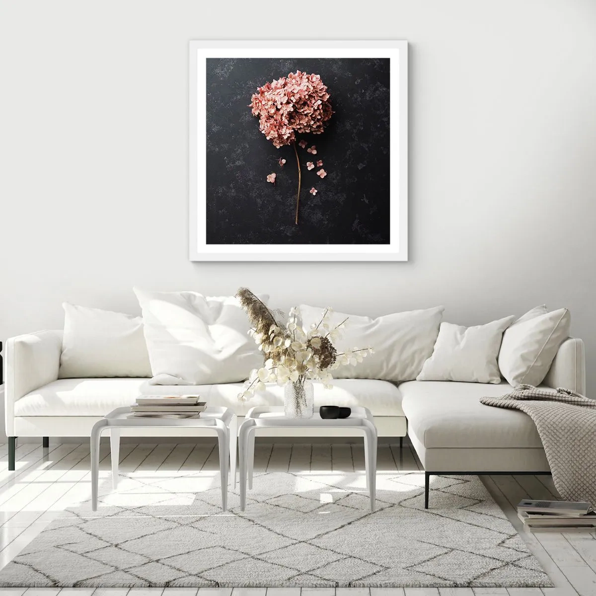 Poster in cornice bianca - Un vero segno romantico - 30x30 cm