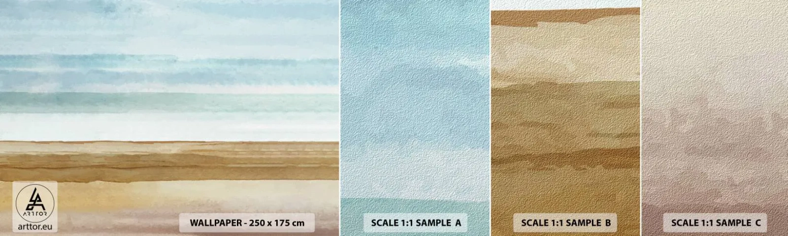 Campione Di Fotomurale Standard Eco - Rilassamento - Astrazione, Costa, Spiaggia - 100x30 cm