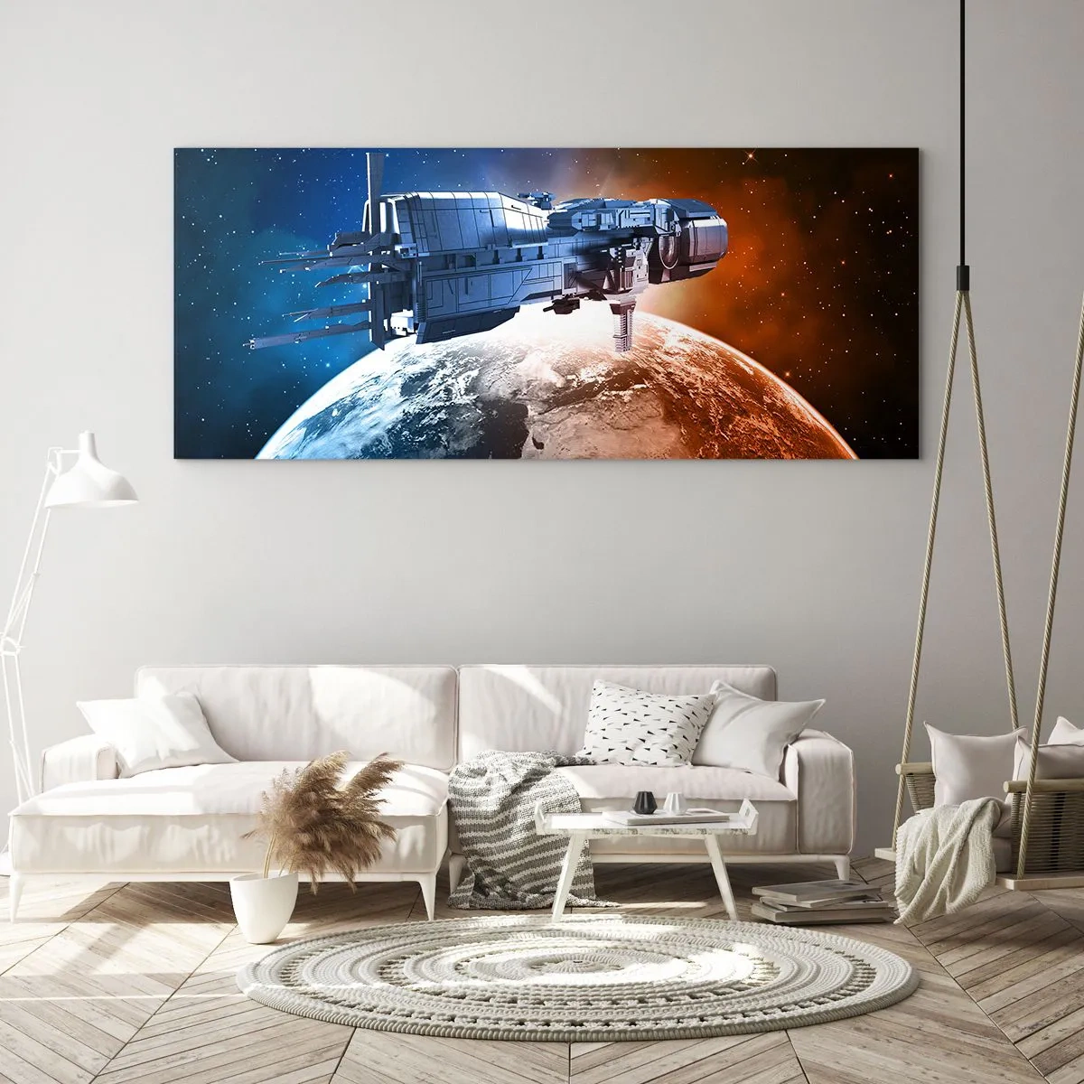 Quadro su vetro - Un attento osservatore - 100x40 cm
