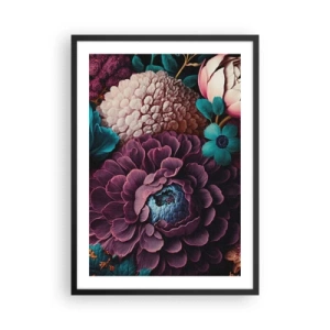 Poster in cornice nera - Una composizione floreale in tonalità intense - 50x70cm - Ricchezza della natura - Decorazione murale moderna per soggiorno e camera da letto ARTTOR