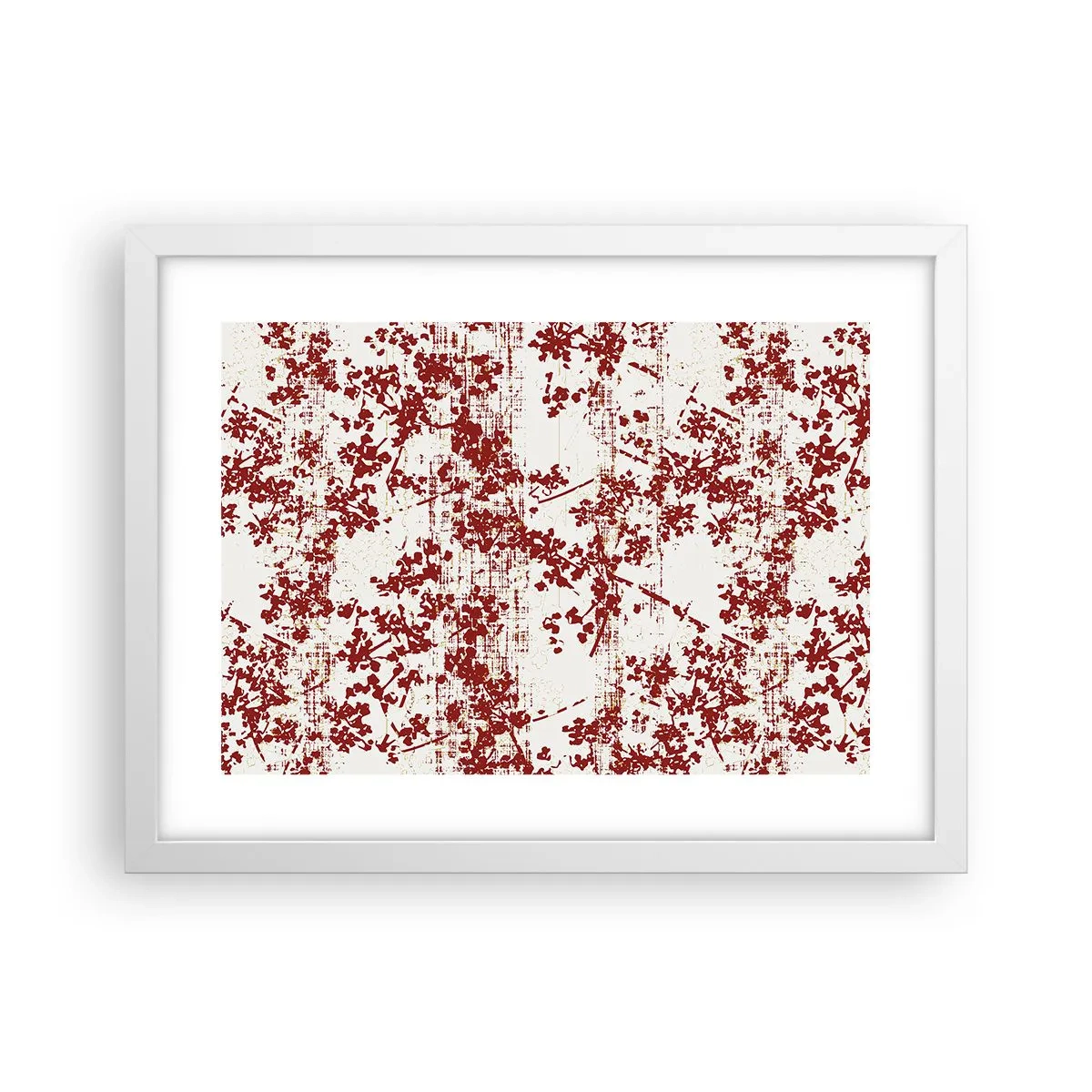 Poster in cornice bianca - Come l'antico percalle - 40x30 cm