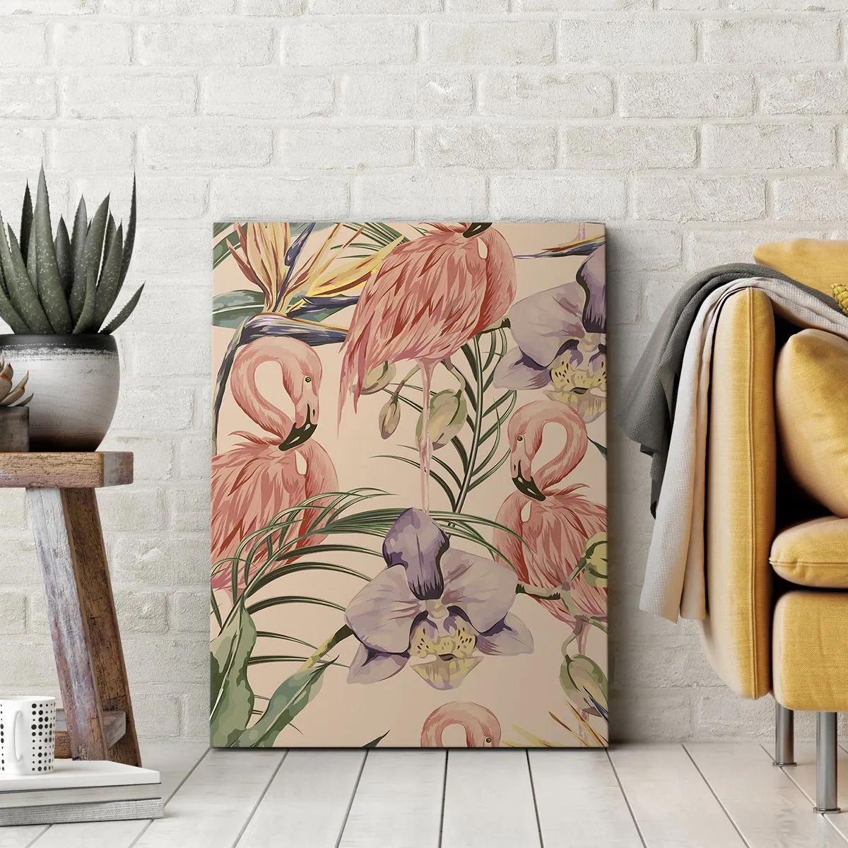 Quadro su tela - Stampe su Tela - Un ballo rosa nei fiori - 55x100 cm