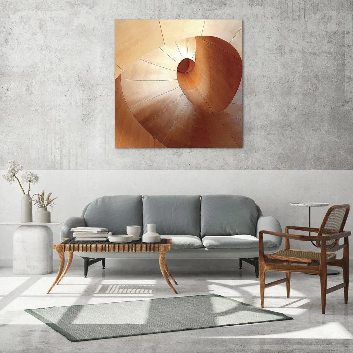 Quadro su vetro - Serpentina architettonica - 70x70 cm