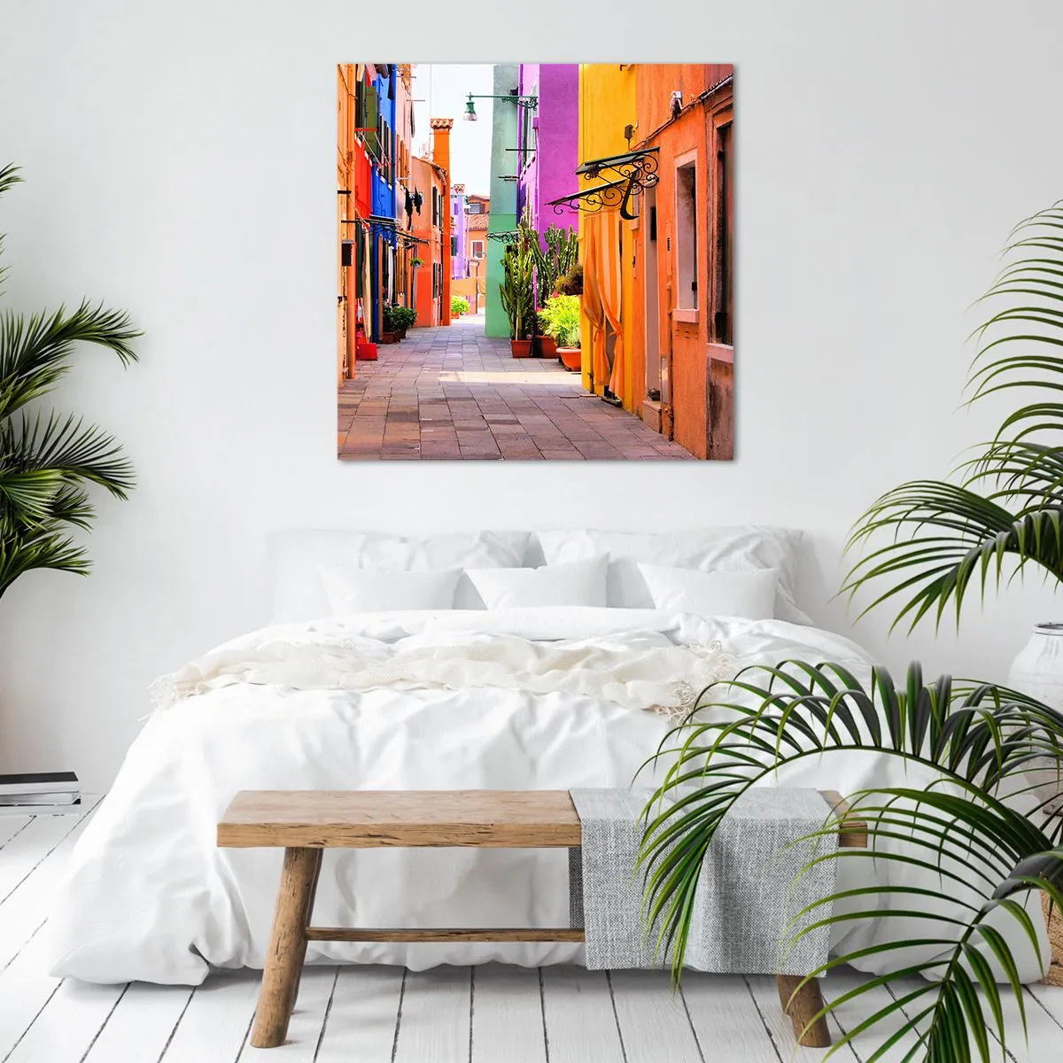 Quadro su tela - Stampe su Tela - Angolo multicolore - 60x60 cm