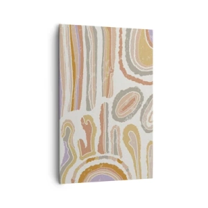 Quadro su tela - Stampe su Tela - Sezioni trasversali colorate di forme astratte - 80x120cm - Sezioni colorate - Decorazione murale moderna per soggiorno e camera da letto ARTTOR