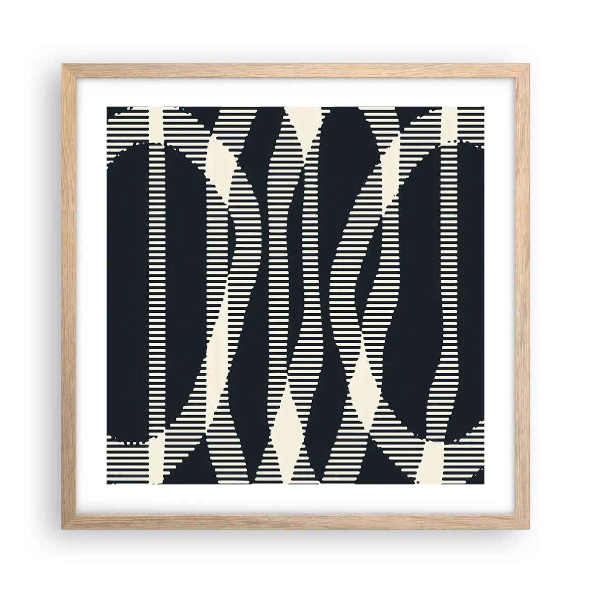 Poster in cornice rovere chiaro - Tentativo di rompere l'oscurità - 50x50 cm