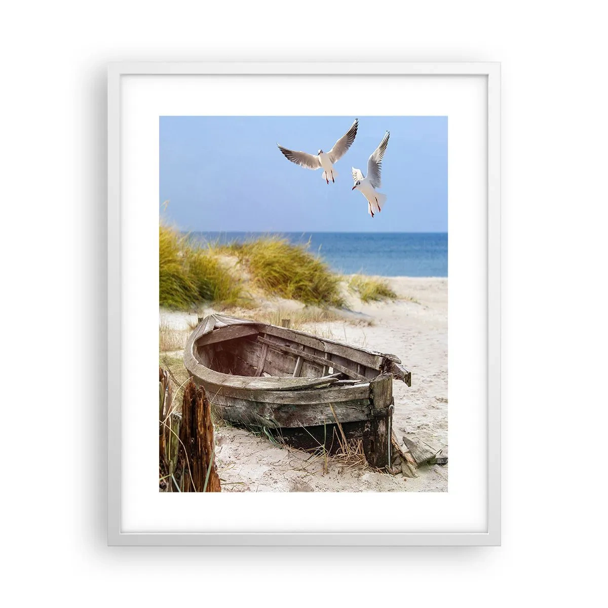 Poster in cornice bianca - Bagnate dal vento - 40x50 cm