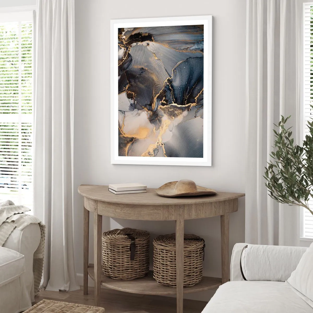 Poster in cornice bianca - Vita di pietra - 40x50 cm