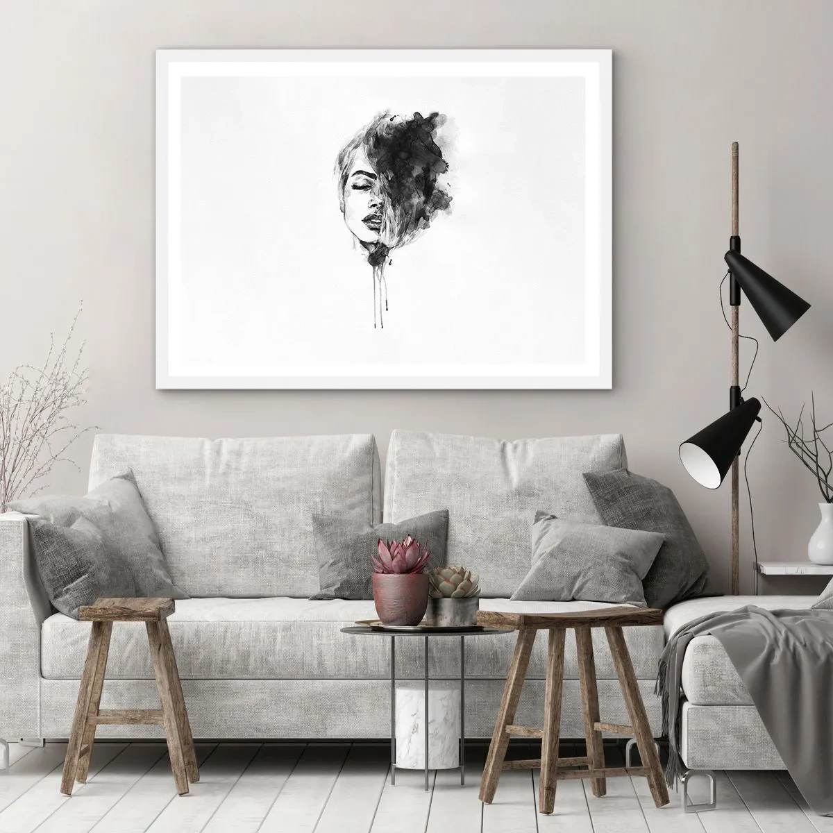 Poster in cornice bianca - Cosa sogna la ragazza - 100x70 cm