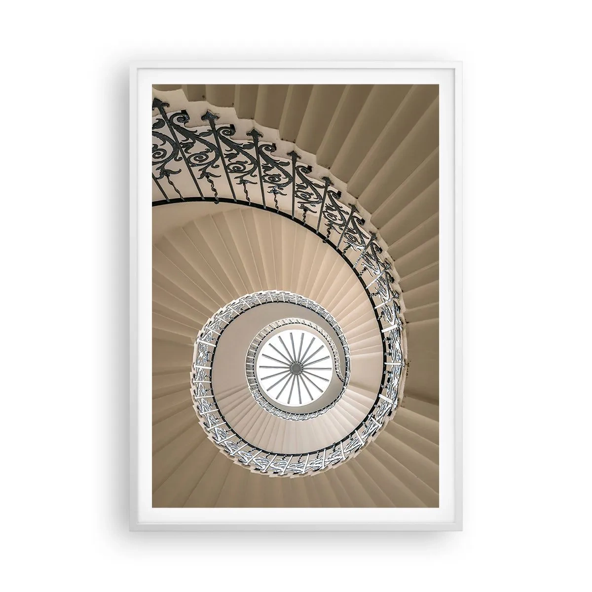 Poster in cornice bianca - Al centro della chiocciola - 70x100 cm