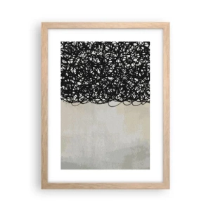 Poster in cornice rovere chiaro - Astrazione aggrovigliata - 30x40 cm