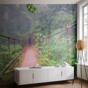 Fotomurali Autoadesivo Deluxe Sticker - Sospeso sopra gli alberi - Paesaggio, Giungla, Costa Rica - 200x140 cm