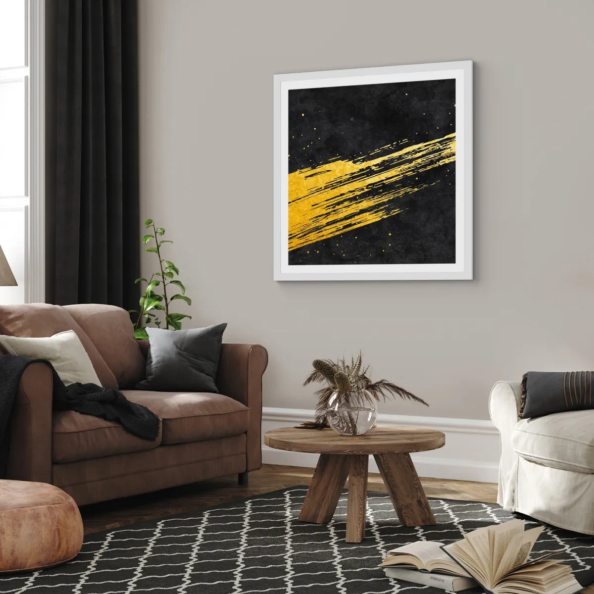 Poster in cornice bianca - Salto nell'iperspazio - 60x60 cm