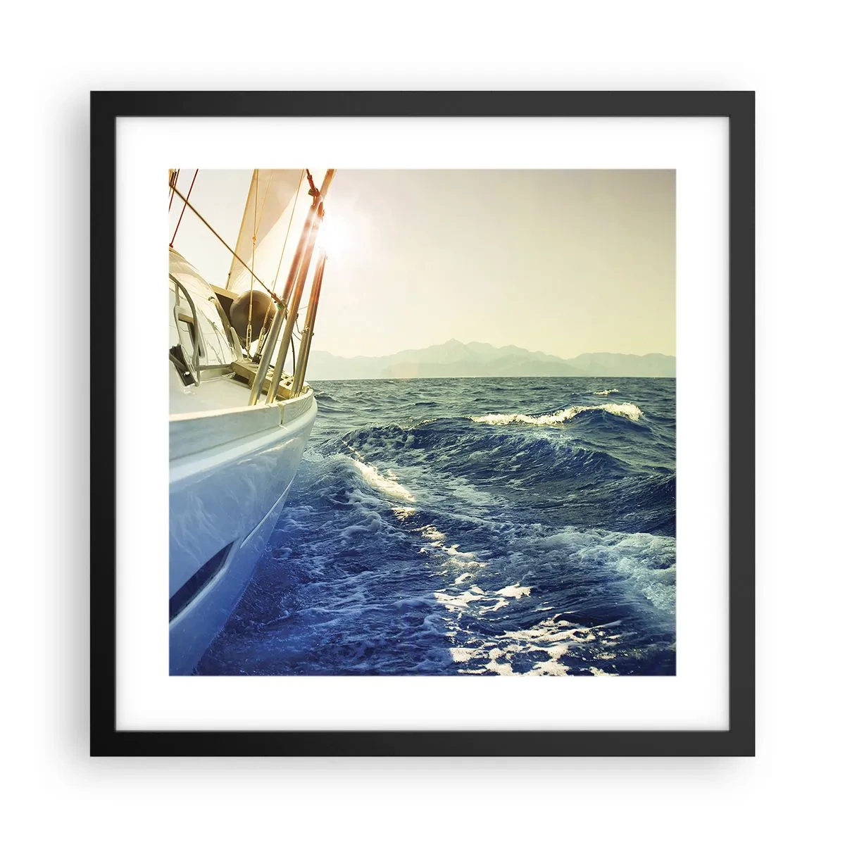 Poster in cornice nera - Verso l'avventura - 40x40 cm