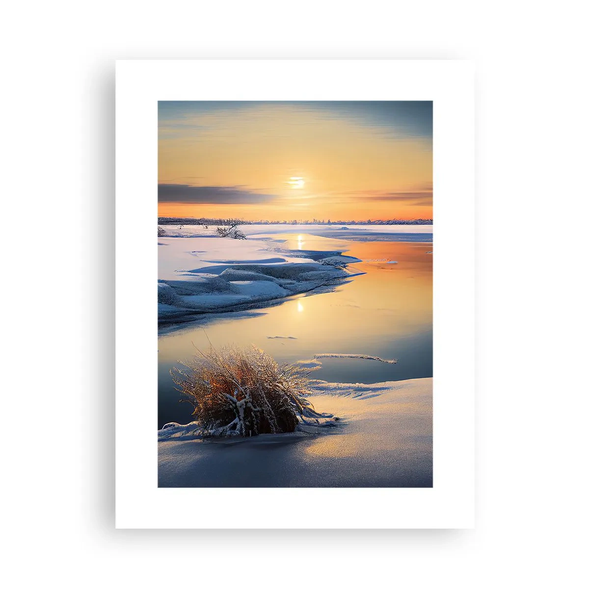Poster - Tramonto invernale - 30x40 cm
