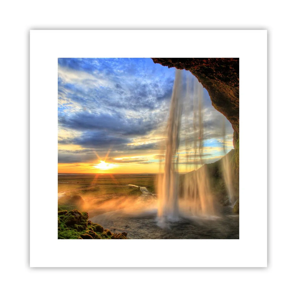 Poster - Il mondo dietro una tenda di gocce - 30x30 cm